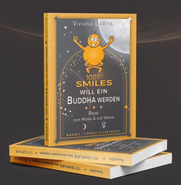 Buchcover der Abenteuerreihe über ein ätherisches Erdwesen auf der Reise, die antiken sieben Planeten zu besuchen